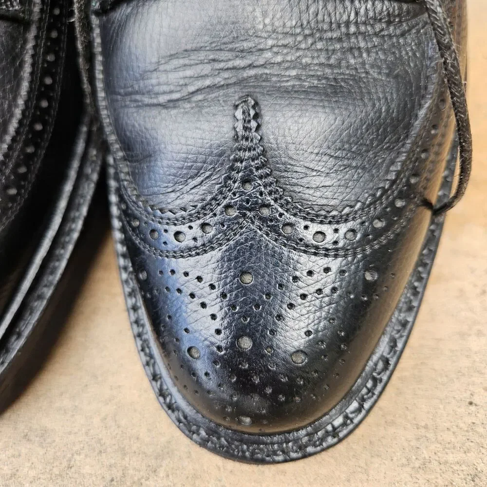 Florsheim Imperial Men's Black Leather Wingtip Dress Shoes Gumlite Sz 10.5C EUC